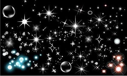 parlayan yıldız kabarcıklar vektör