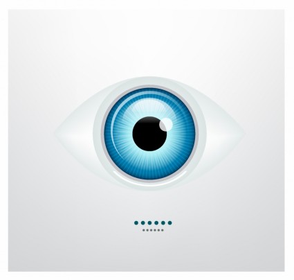 glänzende blaue Vektor-Auge