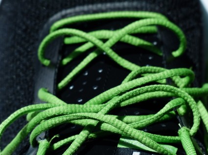 lacci delle scarpe allacciatura verde