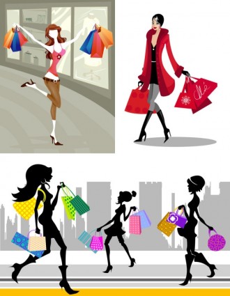 Shopping Mode Zahlen Vektor
