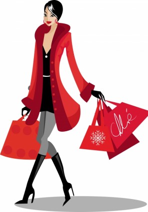 Shopping Fashion People Vector