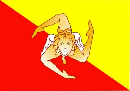 Bandera de Sicilia clip art