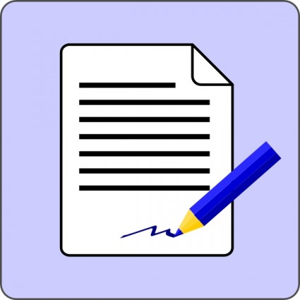 assinar o documento contrato ícone clip-art