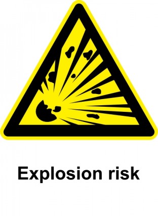 signo explosión riesgo clip art