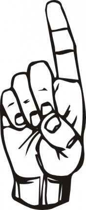 lenguaje de señas d dedo señalador clip art