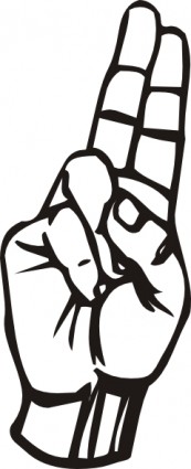 clip art de lenguaje de señas u