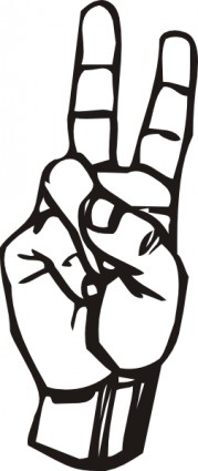 ClipArt v di lingua dei segni
