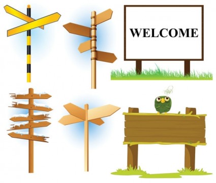 signpost vector