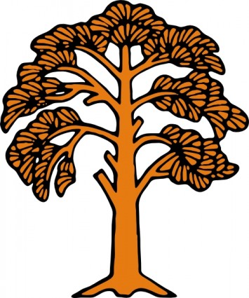 silueta de un clip art de árbol