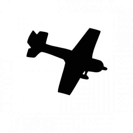 Kontur-Flugzeug-ClipArt-Grafik
