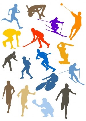 conjunto de disciplinas de esporte de silhueta