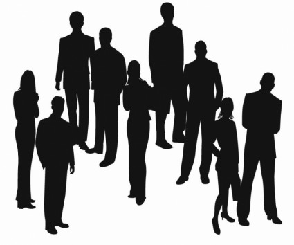 Silhouettes Of Business People Vector