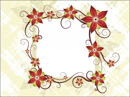 絹の花のデザインのカード