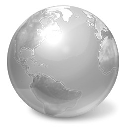Silver Globe Earth