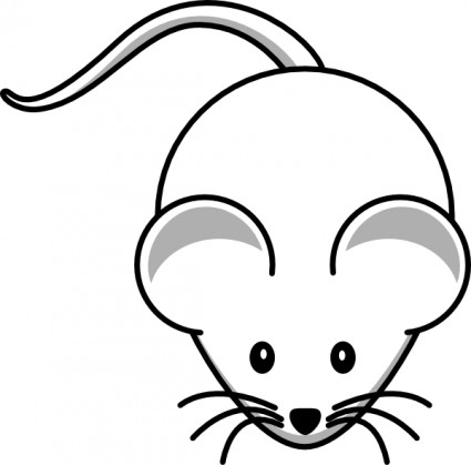 clipart de simple dessin animé souris