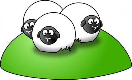 ovelhas simples cartoon clip-art