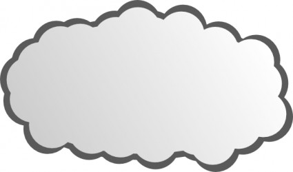 clip art de nube simple