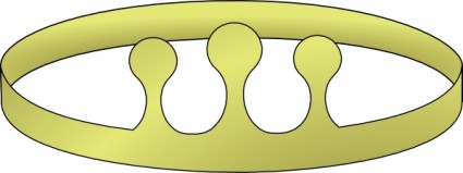 coroa simples com arte de grampo de três tirantes