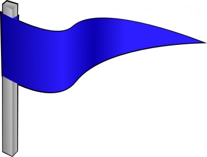 drapeau simple sur un poteau de clip art
