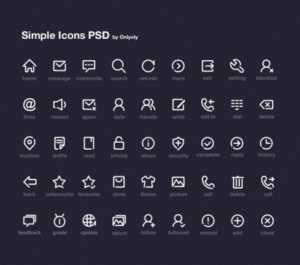 set ikon sederhana