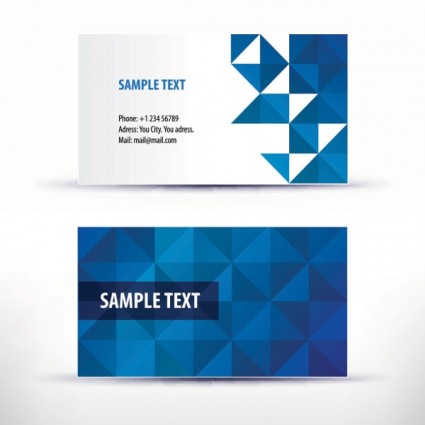 単純なパターンのビジネス カード テンプレート ベクトル