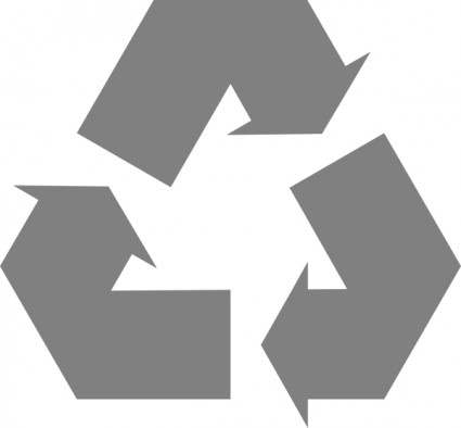 flechas de reciclaje simple icono clip art