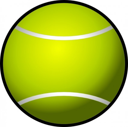 clipart de bola de tênis simples