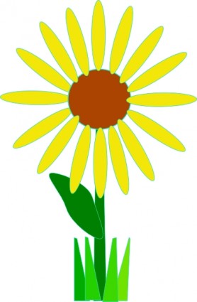 einfache gelbe Blume-ClipArt