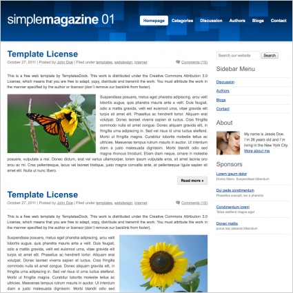 simplemagazine mẫu
