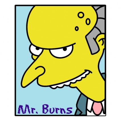 queimaduras de Senhor de Simpsons