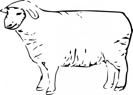 1 つの羊をクリップアートします。