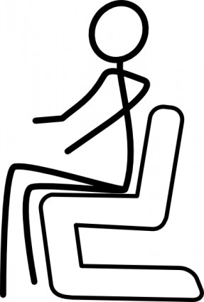 sentado stickman clip-art