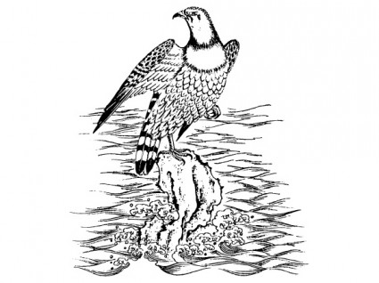 Águila de seis vector clásico chino