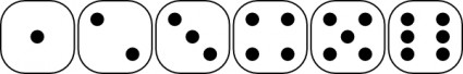 Six Sided Dice Faces Clip Art