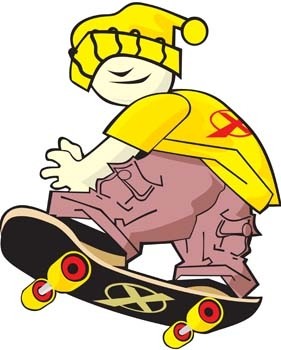 vettore di skateboard