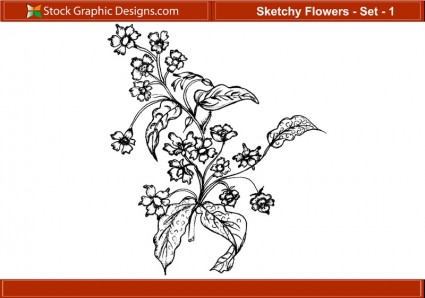 skizzenhaften Blumen
