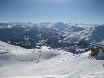 zone de ski hiver télésiège