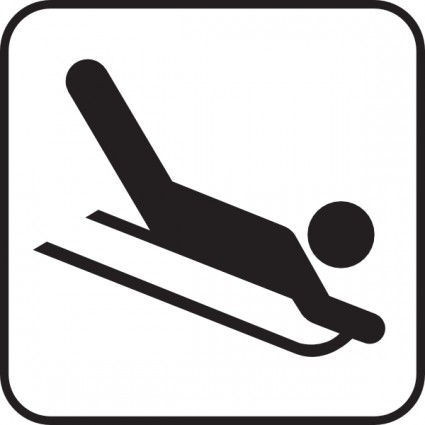 Arte del clip de hielo esquí