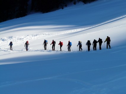 Ski tour inverno caminhada caminhada
