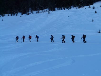 Ski tour inverno caminhada caminhada