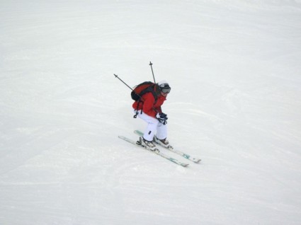 Skifahren auf der Piste