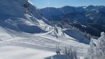 ski pistes de ski de pente
