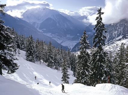 Skifahren Tapete-Skisport
