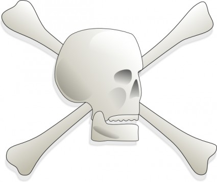 Skull and bones aj clipart