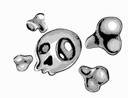 Skull và bones clip nghệ thuật
