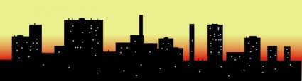 grattes ciel de Skyline cityscape clip art