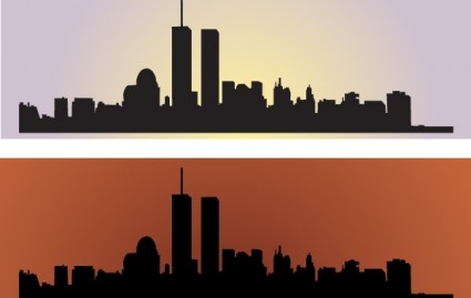 Skyline nous vecteurs de newyork city