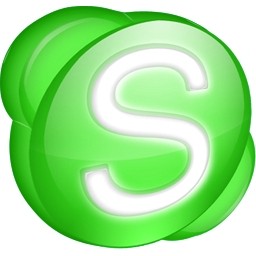skype สีเขียว