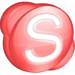 skype สีแดง