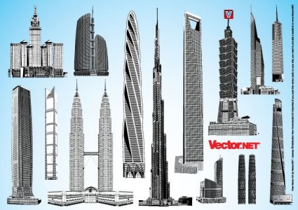 超高層ビルのベクトル パック
